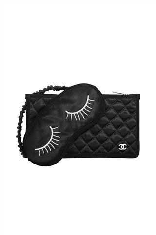 CHANEL 黑色丝缎眼罩